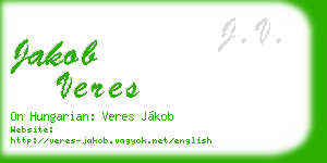 jakob veres business card